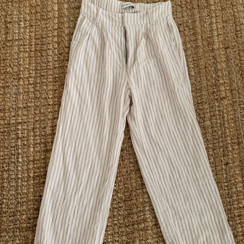 Abercrombie Linen Stripe Pants